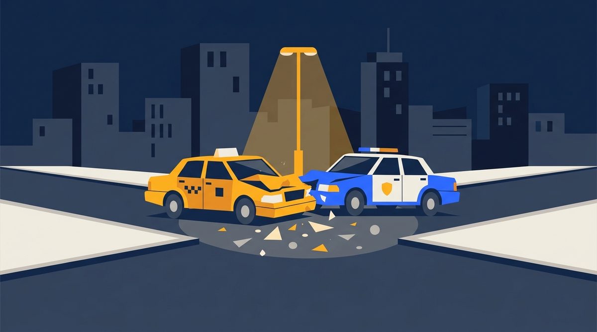 葵涌的士撞警車三人傷